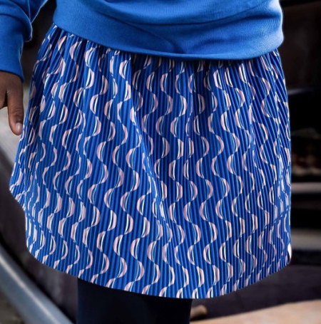 Billy & Lilly plisse rok Lotte azure swirl