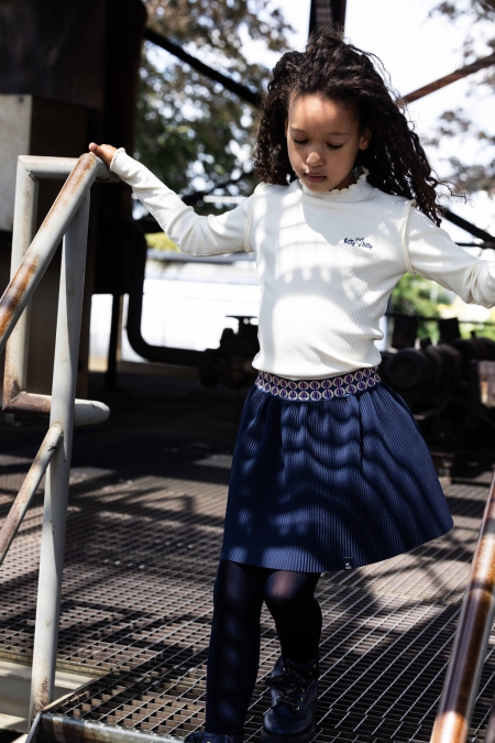 Billy & Lilly plisse rok Lotte navy