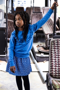 Billy & Lilly plisse rok Lotte azure swirl