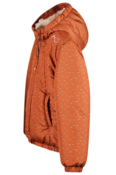 Moodstreet winterjas Jet rust aop (M407-5201-480)