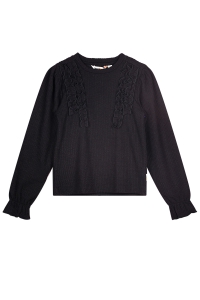 Moodstreet longsleeve Sammy structure knit black (M408-5310-099)