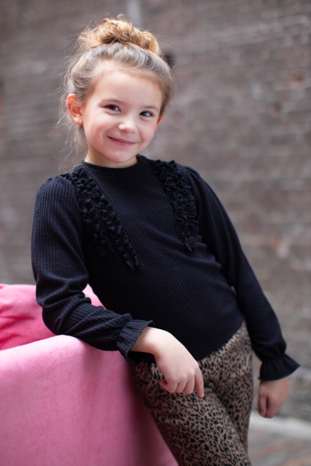 Moodstreet longsleeve Sammy structure knit black (M408-5310-099)