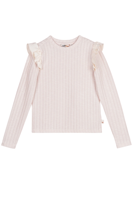 Moodstreet longsleeve Senna ruffles warm white (M408-5312-006)