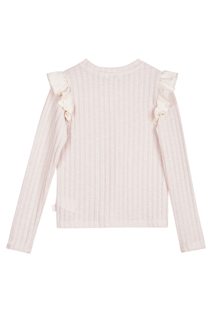 Moodstreet longsleeve Senna ruffles warm white (M408-5312-006)
