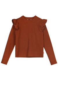 Moodstreet longsleeve Senna ruffles rust (M408-5313-480)