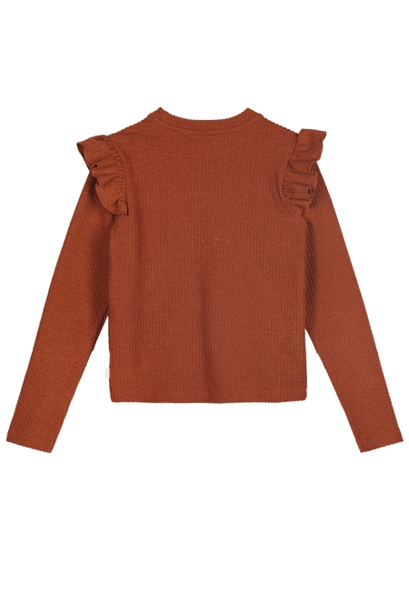Moodstreet longsleeve Senna ruffles rust (M408-5313-480)