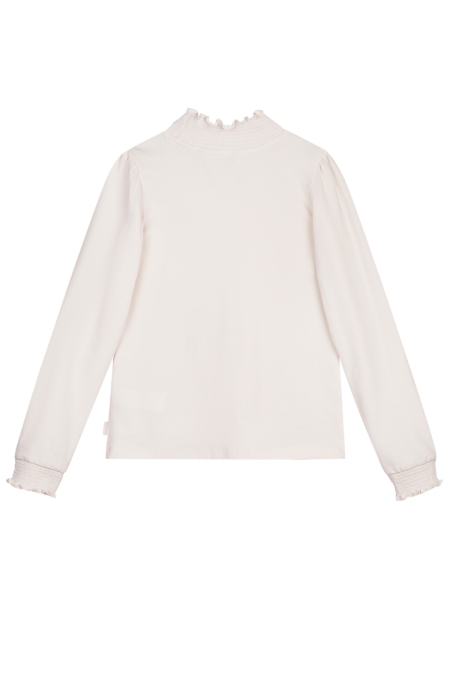 Moodstreet longsleeve Laurie with smock warm white (M408-5405-006)