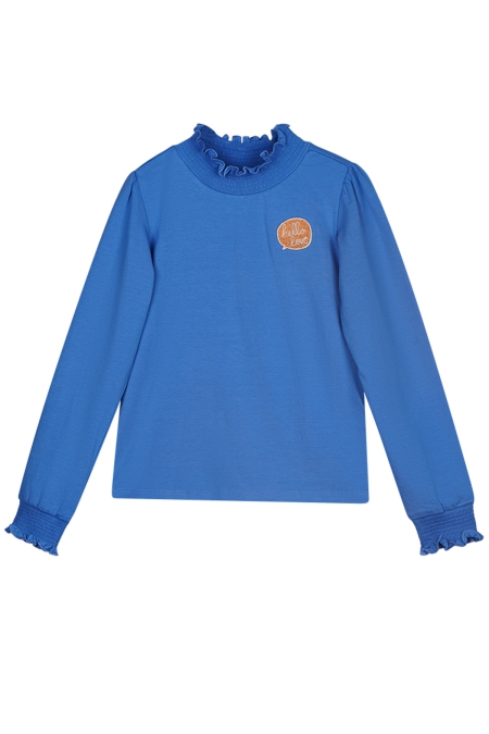 Moodstreet longsleeve Laurie with smock true blue (M408-5405-145)