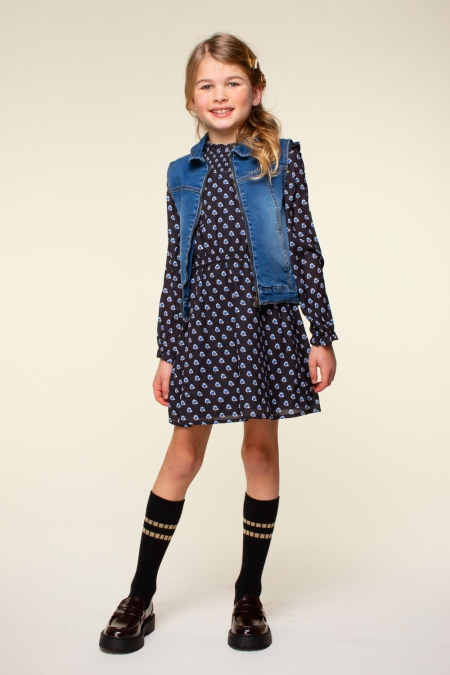 Moodstreet jurk Dewi black aop (M408-5807-099)