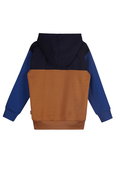 Moodstreet hoodie Sill navy bruin (M408-6333-170)
