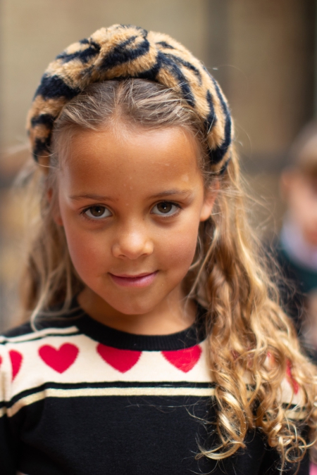 Moodstreet jurk Donna gestreept met hartjes (M409-5805-250)