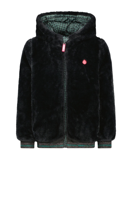 B.Nosy reversible jas zwart groen geruit (Y207-5211-099)