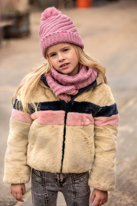 B.Nosy reversible jas diamant glitter-teddy navy (Y207-5212-151)