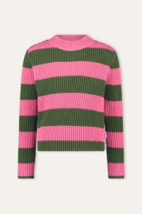 B.Nosy knitted sweater Kendall stripe ruby rose (Y408-5331-263)