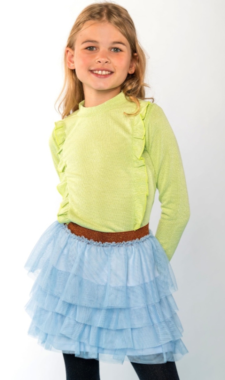 B.Nosy longsleeve Tirza sharp green glitters (Y409-5426-339)