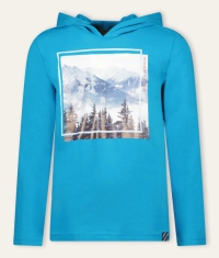 B.Nosy hooded t-shirt Ted surf blue (Y409-6422-139)