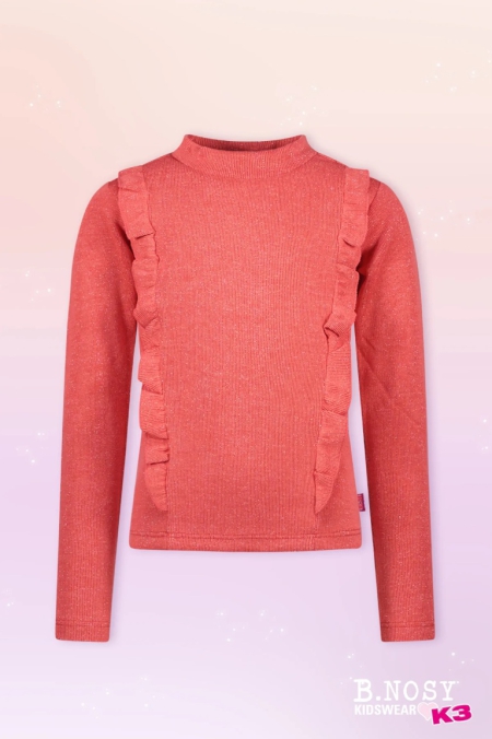 B.Nosy K3 longsleeve Tirza passion pink met glitters (Y410-5426-296)