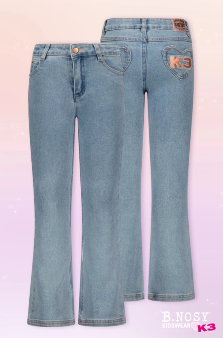 B.Nosy K3 flaired broek Peggie light denim (Y410-5634-187)