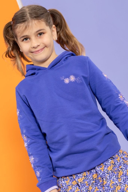 Louder! hoodie Irma clematis blue