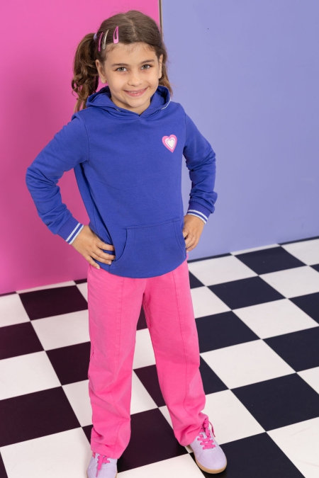 Louder! hoodie Martje clematis blue