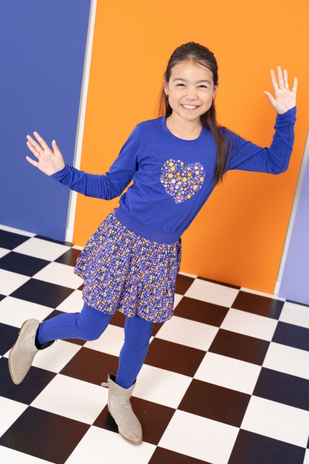 Louder! jurk Isa clematis blue