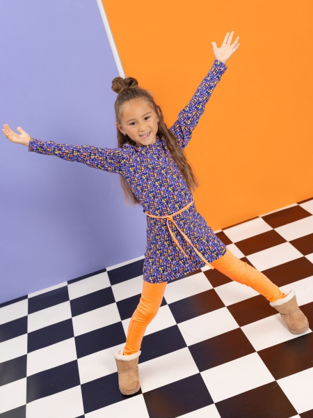 Louder! jurk Lucy clematis dot aop