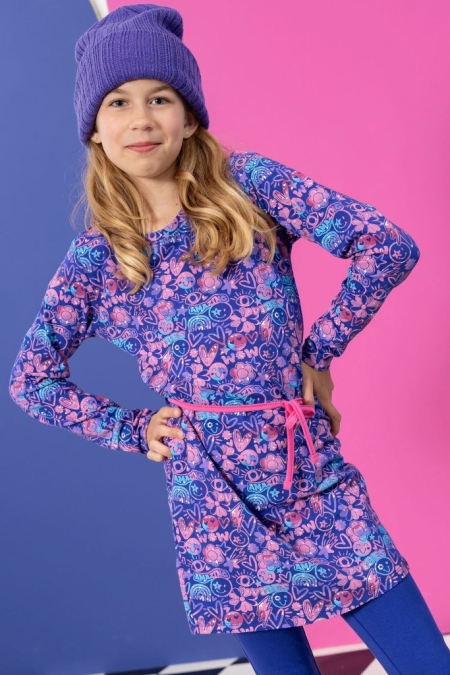 Louder! jurk Lucy graffiti aop