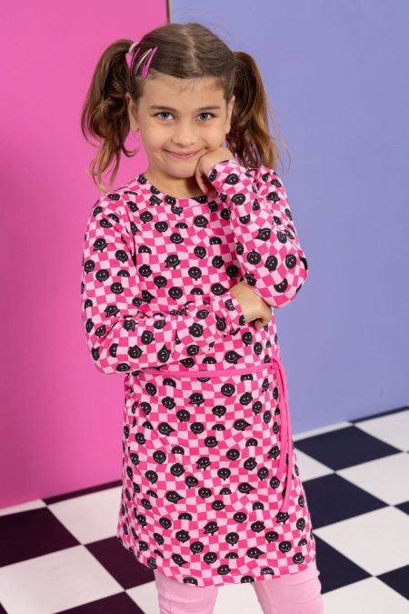 Louder! jurk Lucy smiley aop