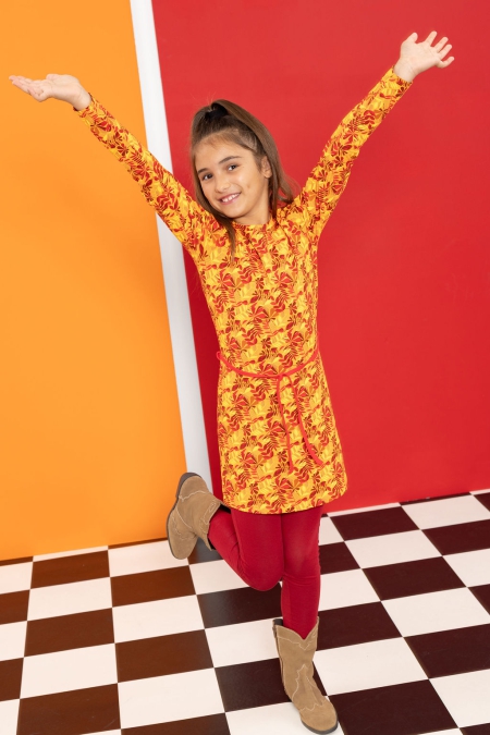 Louder! legging Pippa red dahlia