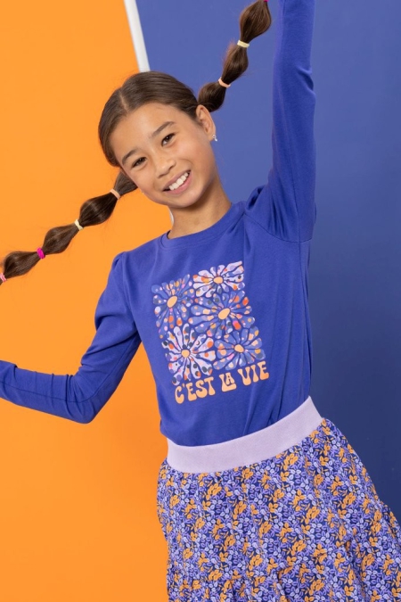 Louder! longsleeve Jenna clematis blue