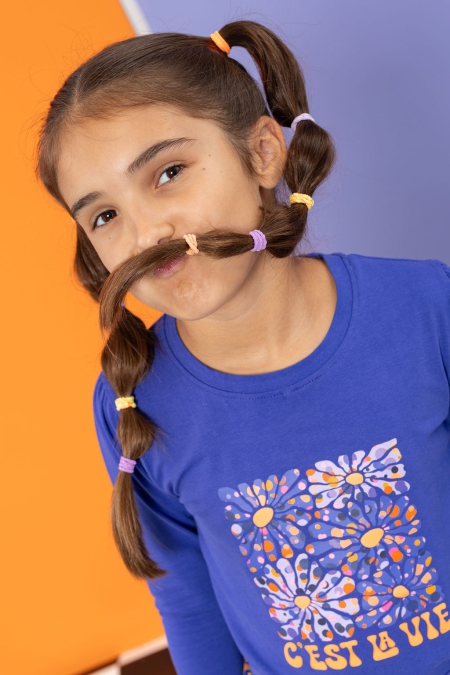 Louder! longsleeve Jenna clematis blue