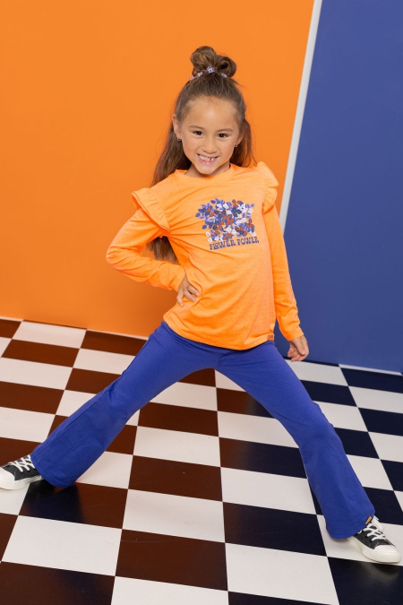 Louder! longsleeve Lina orange pop neon