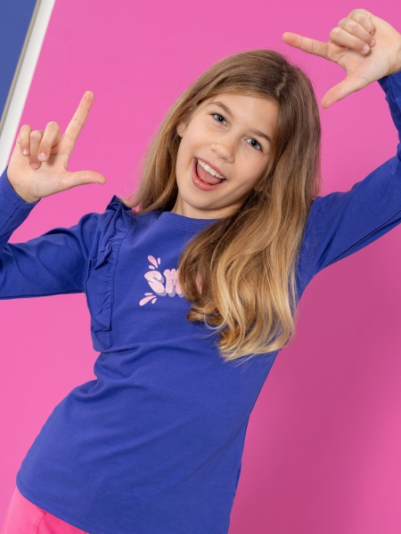 Louder! longsleeve Lou clematis blue smile