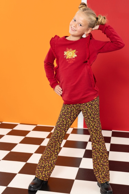 Louder! sweater Macy red dahlia