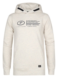 Petrol hoodie print antique white melee (B3050-SWH100-0009)