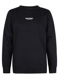 Petrol sweater round neck print deep black (B3050-SWR116-9111)