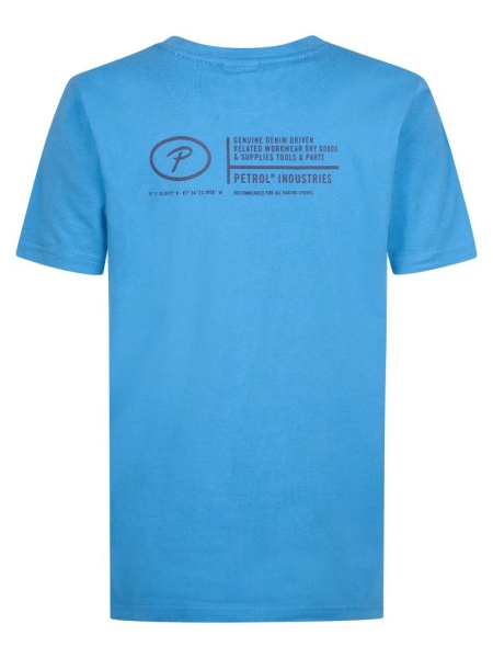 Petrol t-shirt classic print indie blue (B3050-TSR104-5190)