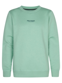 Petrol sweater round neck print pale aqua (B3050-SWR116-5191)