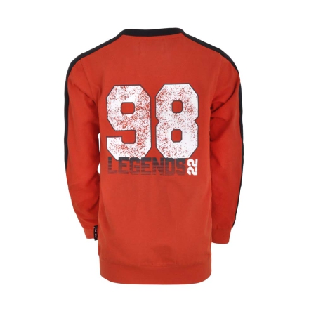 Legends22 sweater Laurens lava red acherkant print (B22-723)