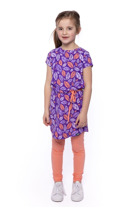 Louder! jurk Lucy royal purple leaves