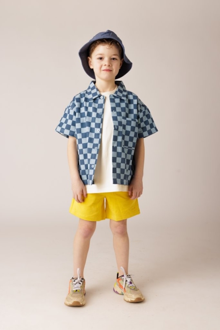 Livlig blouse Ebbe denim (11-0103)