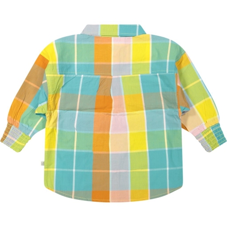 Livlig blouse Bodil geruit MUL (11-0108)