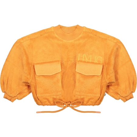 Livlig sweater Jutta orange (badstof) (16-0112)