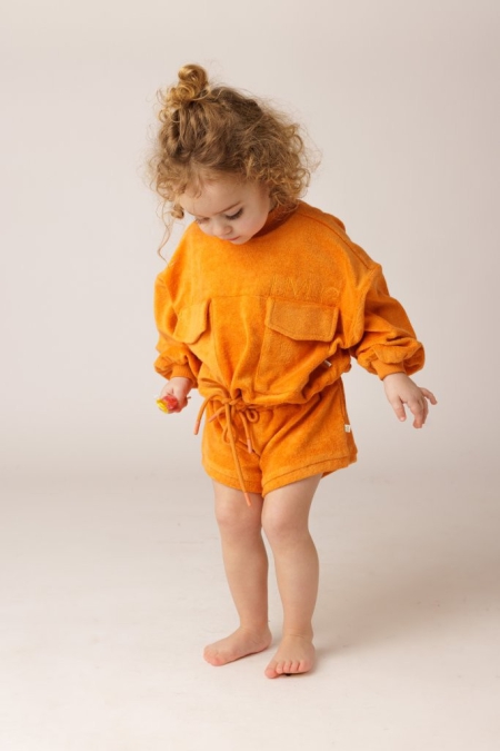 Livlig sweater Jutta orange (badstof) (16-0112)