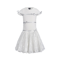 Lofff dancing dress Christina off-white silver star (A23C-105A)