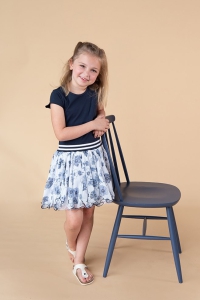 Lofff dancing dress Leah navy flower (A24-406)