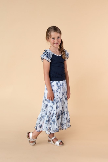 Lofff rok Leandra navy flower (A24-407)