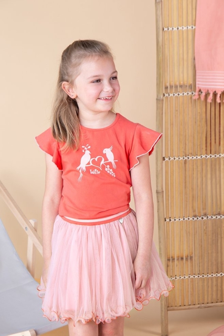 Lofff t-shirt Liane hot coral (A24-417)
