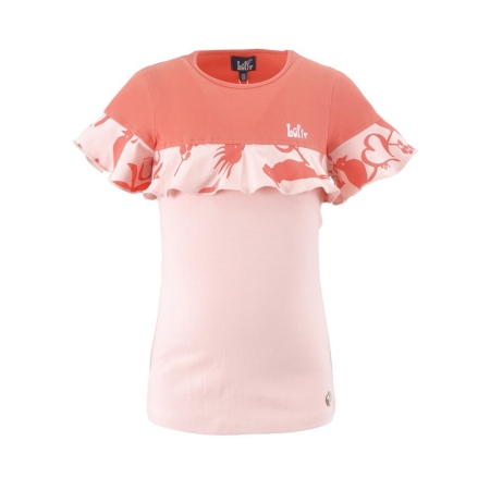 Lofff t-shirt Lieneke hot coral rose (A24-419)