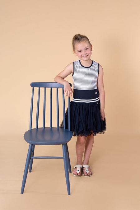 Lofff dancing dress Liselot blue stripe (A24-427)